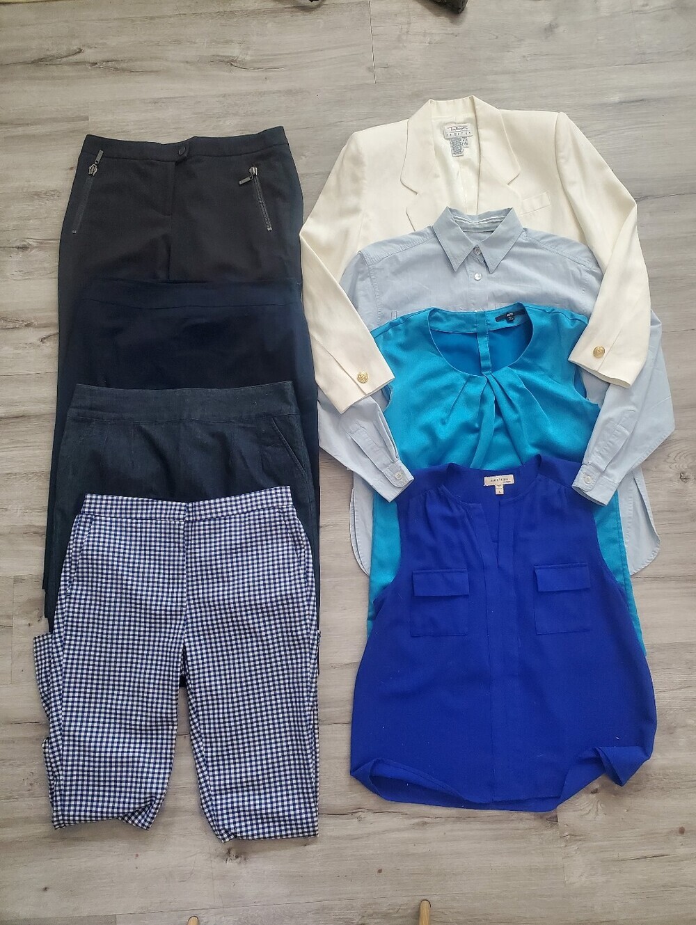 Lot X 8 Work Office Pencil Skirts Blouses Blazer Pants Button Up Shirt Bundle - Picture 11 of 11